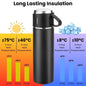 Steel Vacuum Flask Set with 3 Steel Cups Combo - 500ml