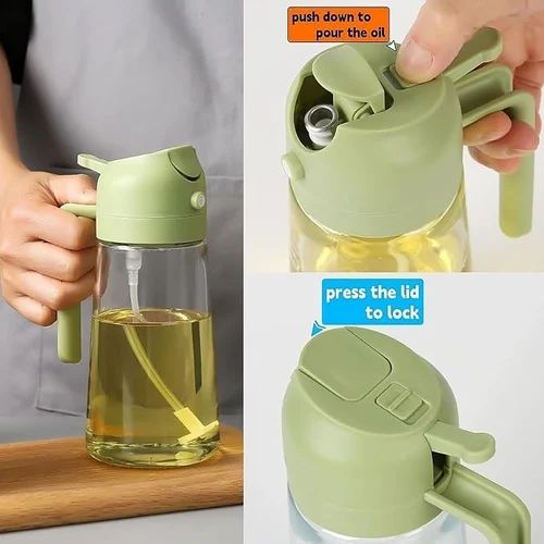 Oil Sprayer for Cooking - 210ml Glass Oil Dispenser Bottle Spray