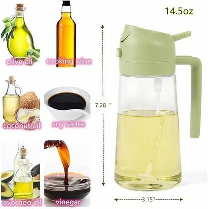 Oil Sprayer for Cooking - 210ml Glass Oil Dispenser Bottle Spray