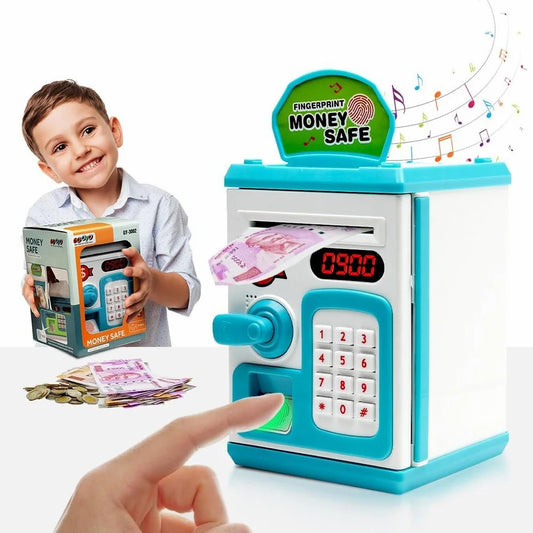 Money Bank for Kids with Fingerprint Sensor and 3-Step Safe Password Protection