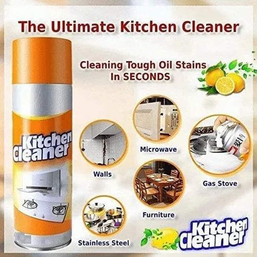 kitchen Cleaner Spray Oil & Grease Stain Remover Stove & Chimney Cleaner Spray Non-Flammable